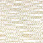 Geometric fabric printed on sustainable linen for interiors in yellow color.