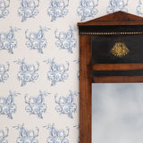 Liva Floral Wallpaper - Blue/Beige