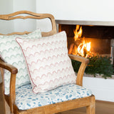 Pink Geometric Cushion with Piping - Kristín